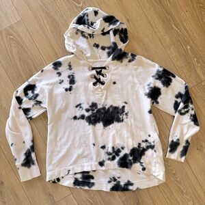 Justice Black and White Tie-Dye Hoodie size 16-18